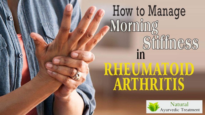 Morning stiffness arthritis rheumatoid manage